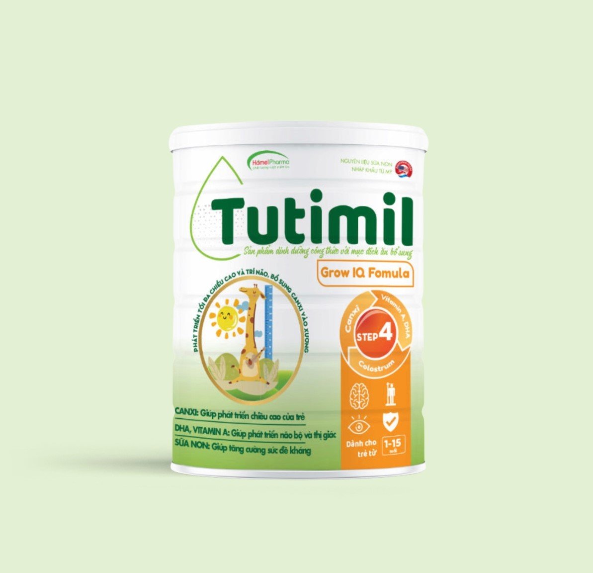 Tutimil Grow IQ Step 4 Dành Cho Trẻ Từ 1 - 15 Tuổi Giúp Phát Triển Chiều Cao Và Trí Não