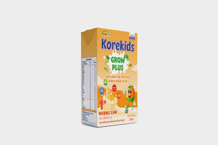 Korekids Grow Plus Hương Cam - Hỗ Trợ Sức Khỏe Miễn Dịch