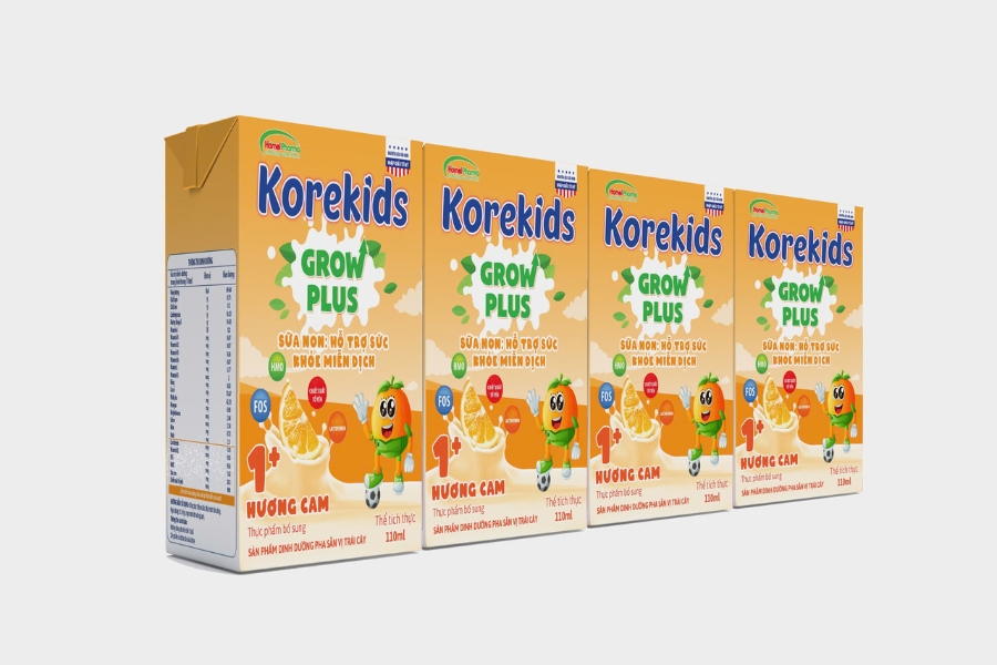 Korekids Grow Plus Hương Cam - Hỗ Trợ Sức Khỏe Miễn Dịch