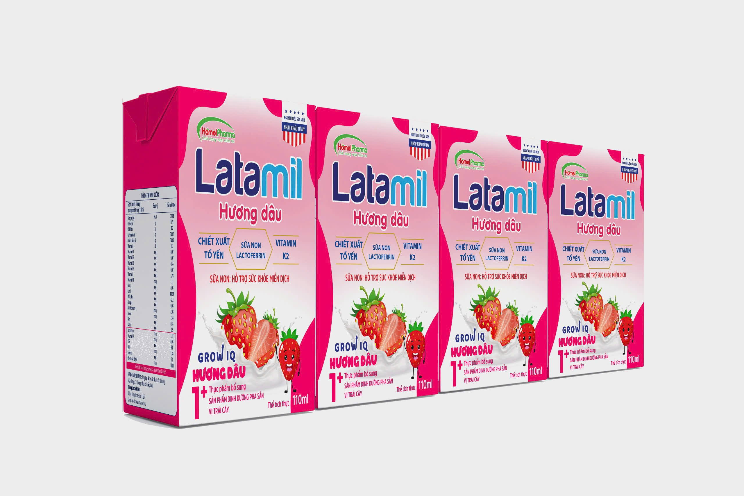 Latamil Grow IQ Hương Dâu - Hỗ Trợ Sức Khỏe Miễn Dịch