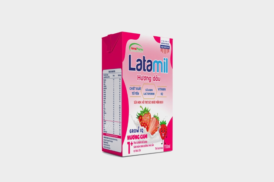 Latamil Grow IQ Hương Dâu - Hỗ Trợ Sức Khỏe Miễn Dịch