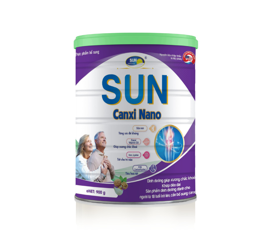 Sun Canxi Nano - Giúp Xương Khớp Chắc Khỏe, Dẻo Dai Cho Người Lớn