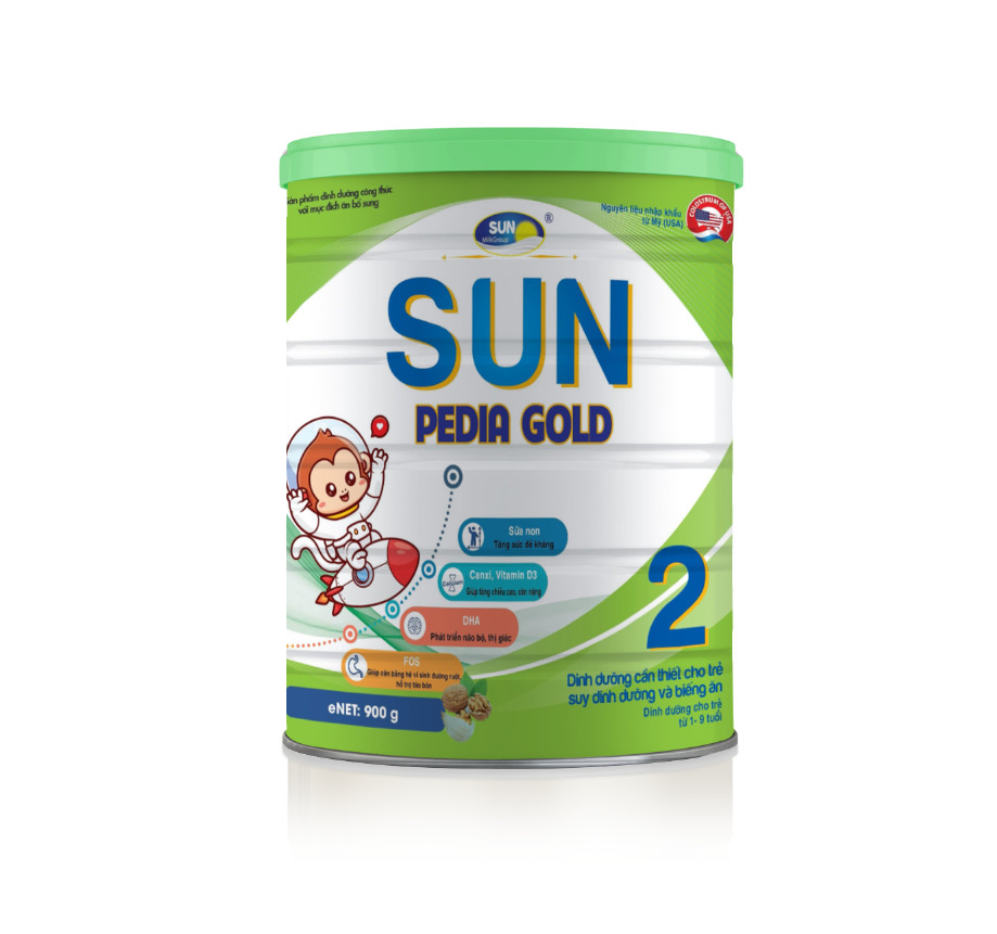 Sun Pedia Gold - Cải Thiện Biếng Ăn Và Suy Dinh Dưỡng Cho Bé Từ 1-9 Tuổi